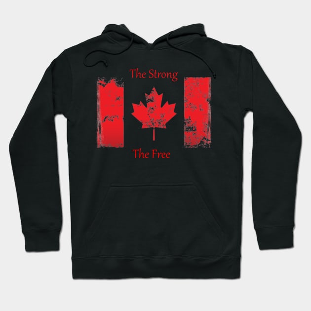 True North Strong And Free Hoodie by Deckacards